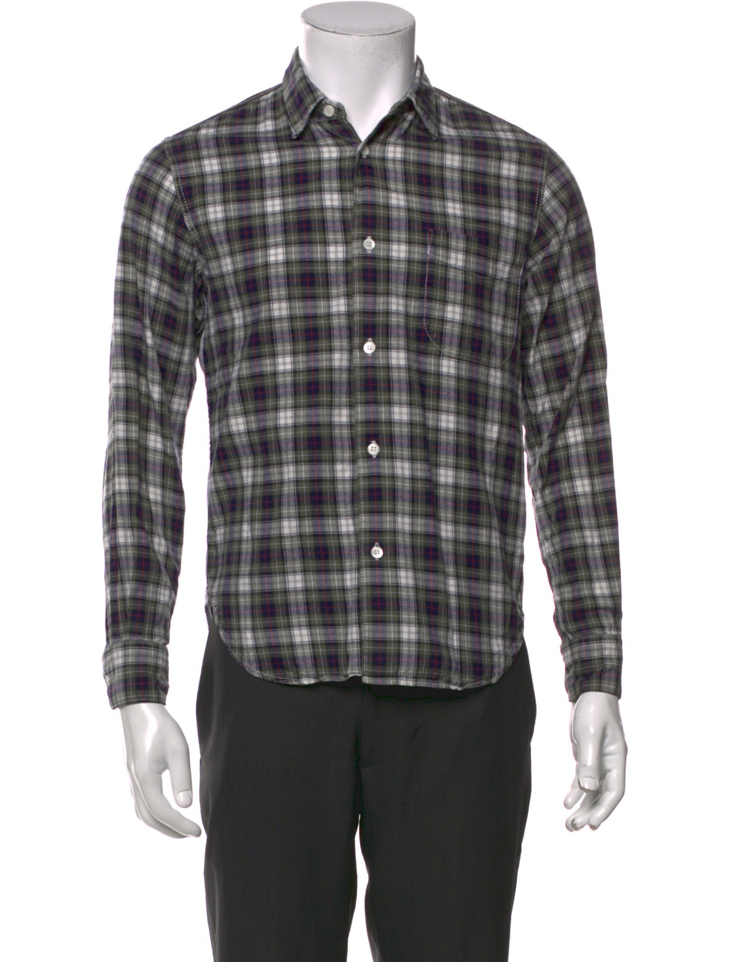 Comme des Garçons Homme Plaid Print Long Sleeve Shirt