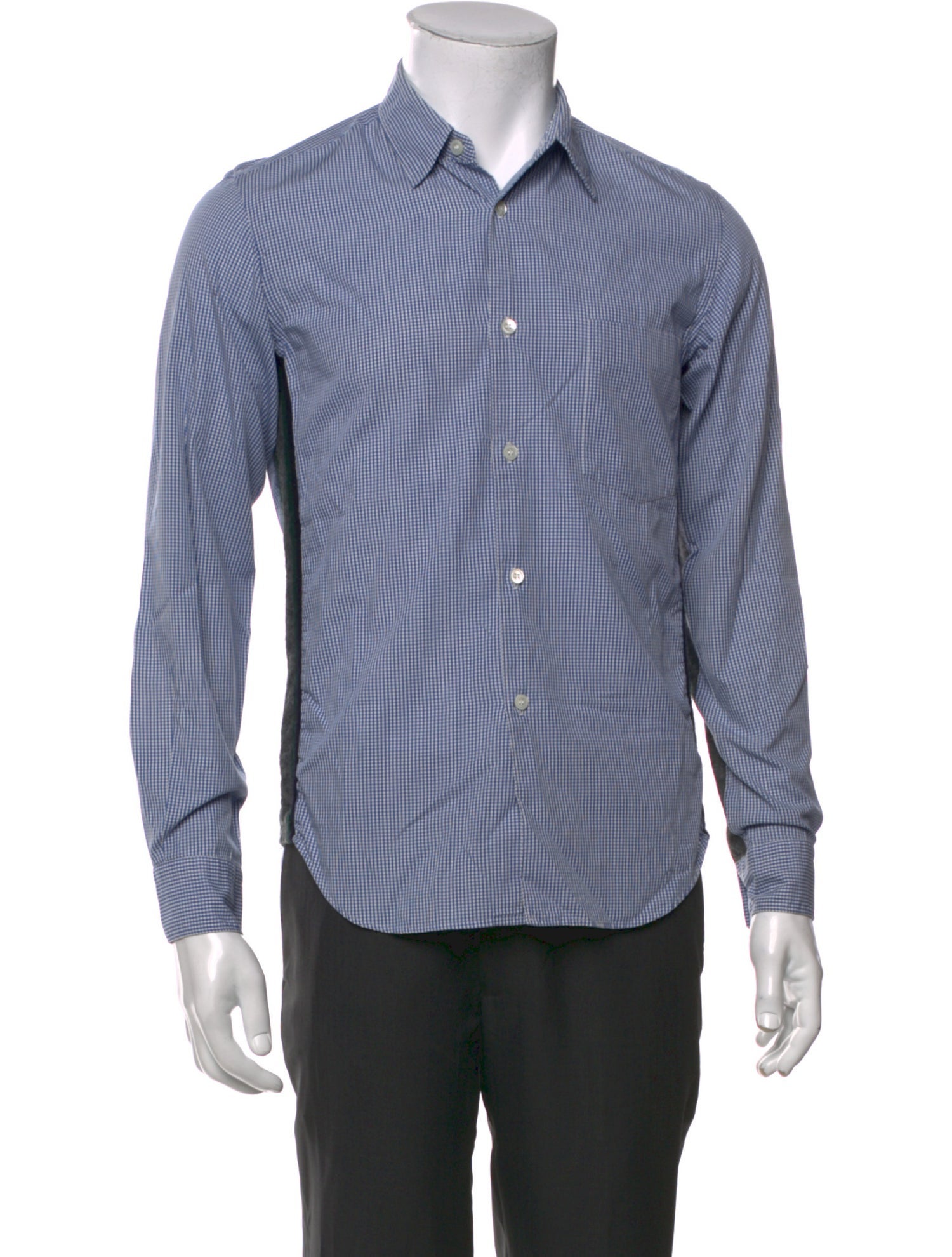 Comme des Garçons Homme Houndstooth Print Long Sleeve Shirt