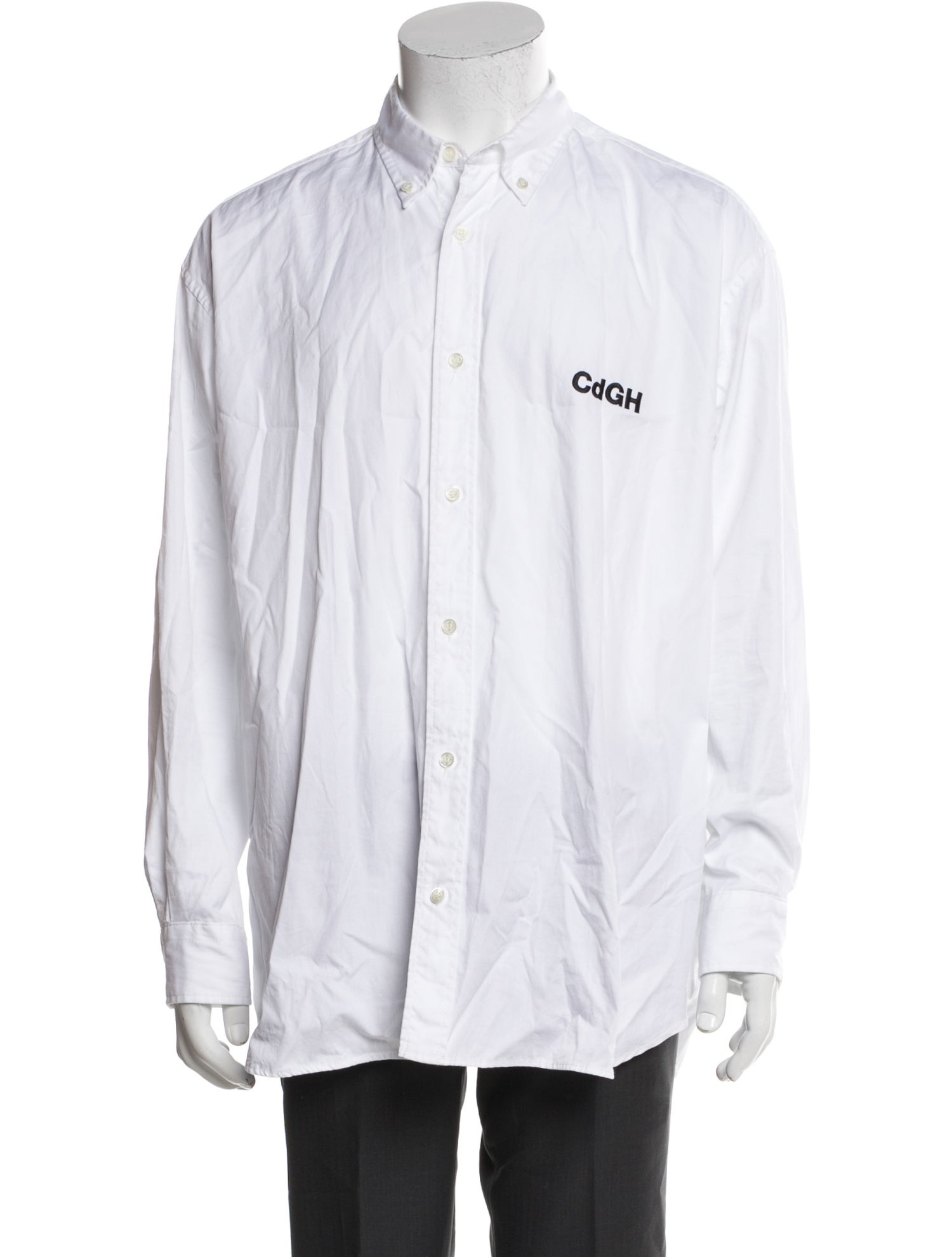 Comme des Garçons Homme Graphic Print Long Sleeve Dress Shirt