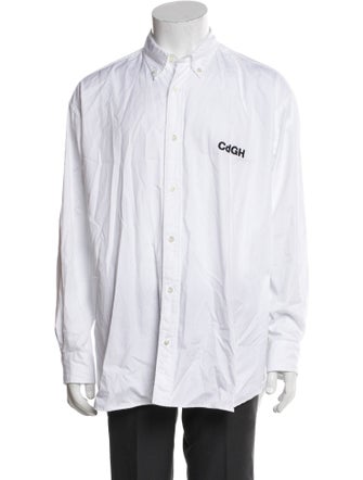 Comme des Garçons Homme Graphic Print Long Sleeve Dress Shirt