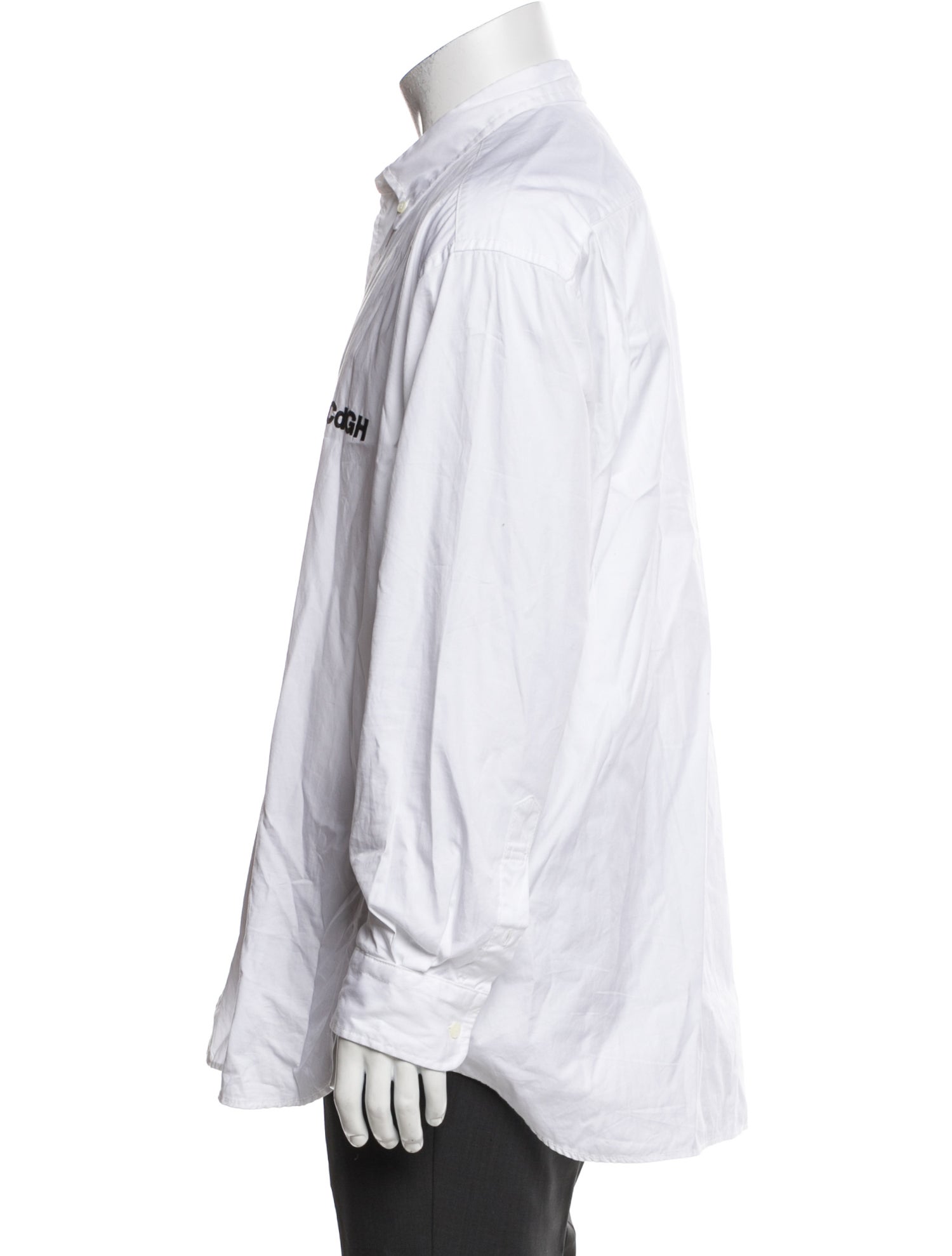 Comme des Garçons Homme Graphic Print Long Sleeve Dress Shirt