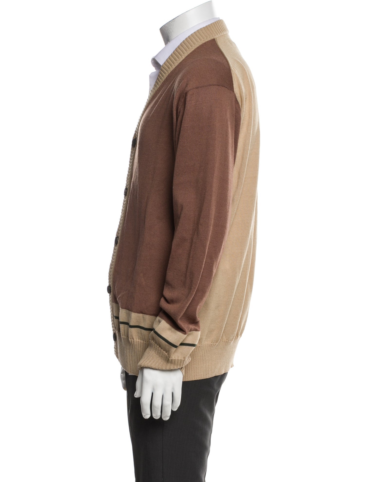 Comme des Garçons Homme Colorblock Pattern V-Neck Cardigan w/ Tags