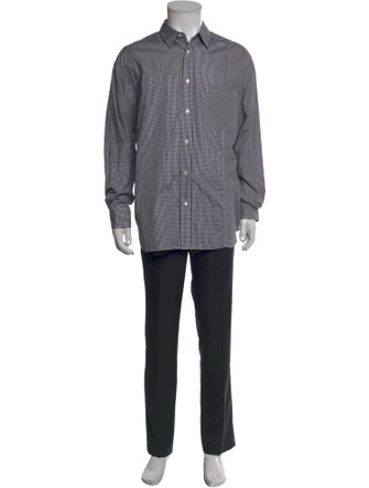 Comme des Garçons Homme Plaid Print Long Sleeve Dress Shirt