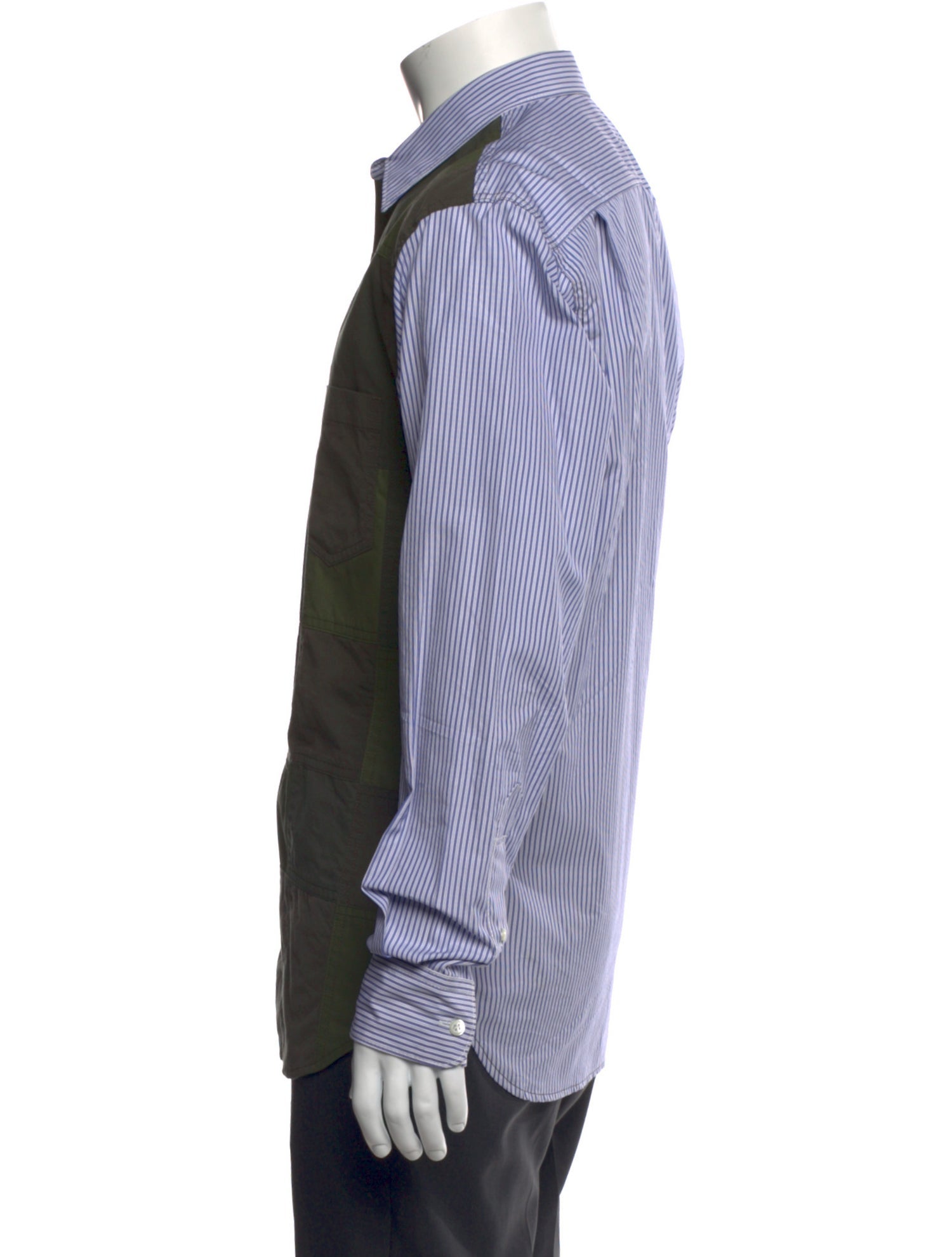 Comme des Garçons Homme Colorblock Pattern Long Sleeve Shirt