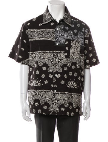 Children of the Discordance Casual Shirts Paisley Print Short Sleeve Shirt S