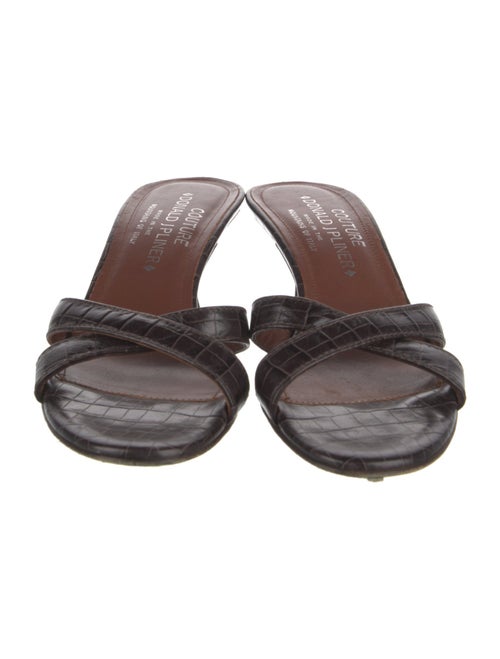 Couture Donald J Pliner Leather Printed Slides