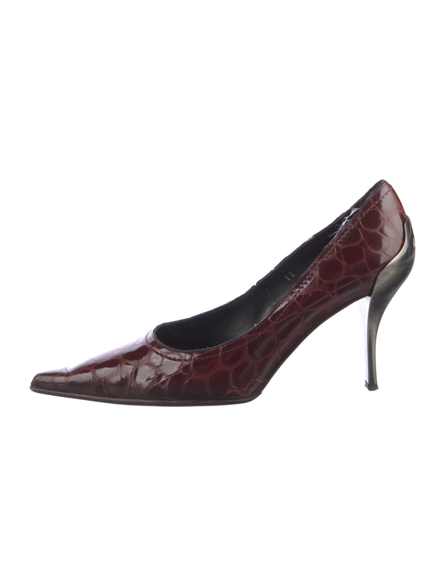 Donald Pliner Embossed Leather Printed Pumps