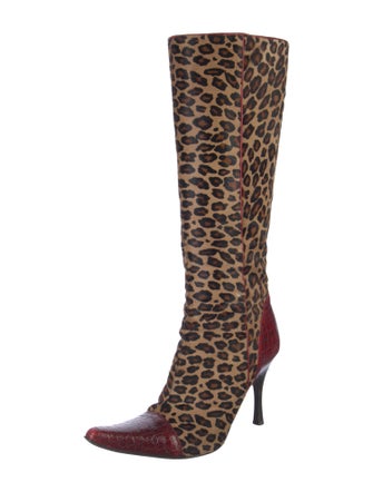 Couture Donald J Pliner Ponyhair Printed Boots