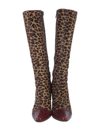 Couture Donald J Pliner Ponyhair Printed Boots