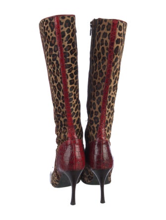 Couture Donald J Pliner Ponyhair Printed Boots