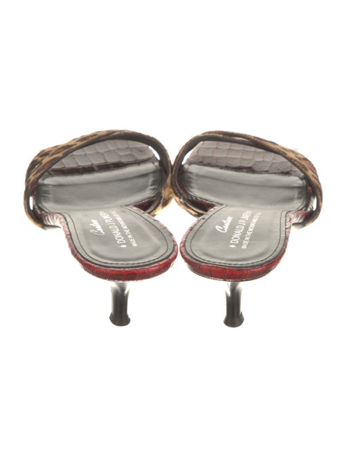Couture Donald J Pliner Ponyhair Animal Print Slides
