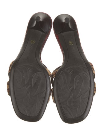 Couture Donald J Pliner Ponyhair Animal Print Slides