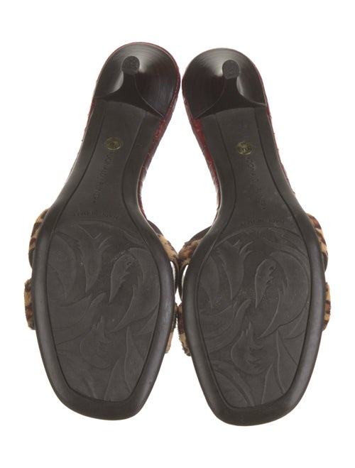 Couture Donald J Pliner Ponyhair Animal Print Slides