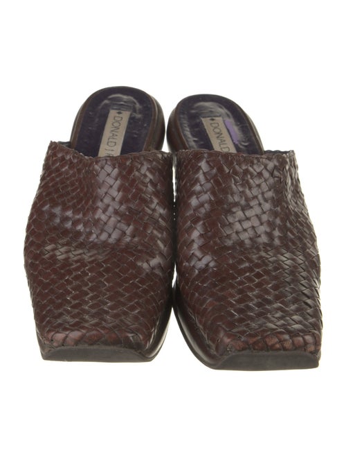 Couture Donald J Pliner Leather Animal Print Mules