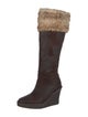 Couture Donald J Pliner Suede Animal Print Boots