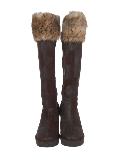 Couture Donald J Pliner Suede Animal Print Boots