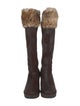 Couture Donald J Pliner Suede Animal Print Boots