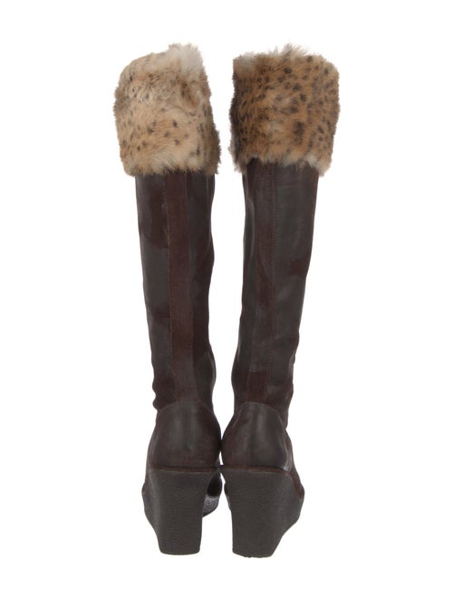 Couture Donald J Pliner Suede Animal Print Boots