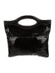 Couture Donald J Pliner Embossed Leather Top Handle Bag
