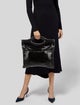 Couture Donald J Pliner Embossed Leather Top Handle Bag