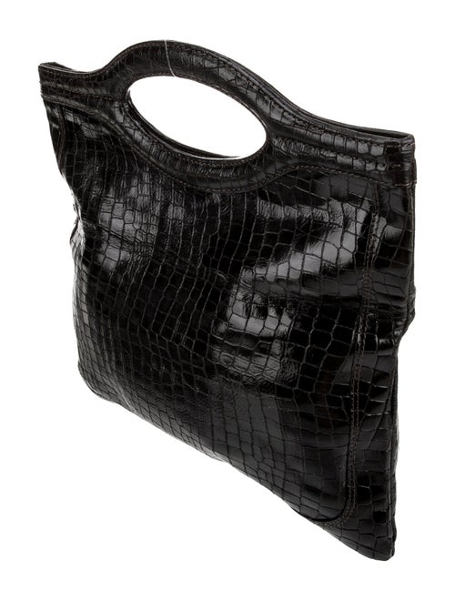 Couture Donald J Pliner Embossed Leather Top Handle Bag