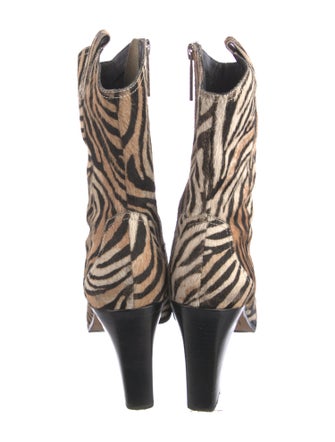 Couture Donald J Pliner Ponyhair Animal Print Western Boots