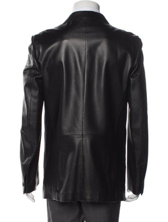 Couture Donald J Pliner Leather Peacoat