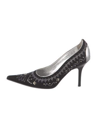 Couture Donald J Pliner Suede Patterned Pumps