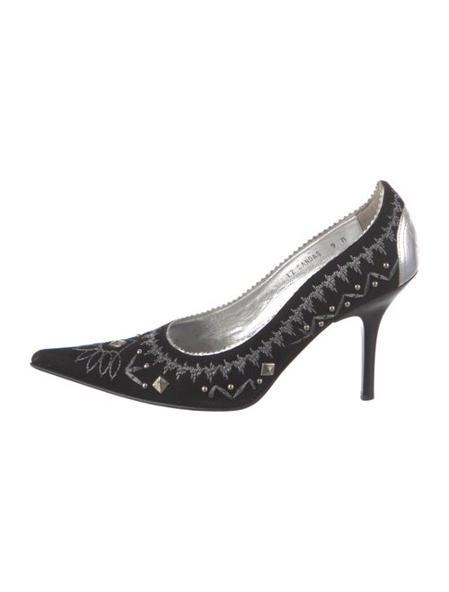 Couture Donald J Pliner Suede Patterned Pumps
