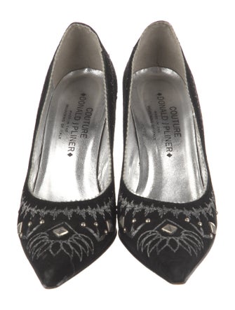 Couture Donald J Pliner Suede Patterned Pumps