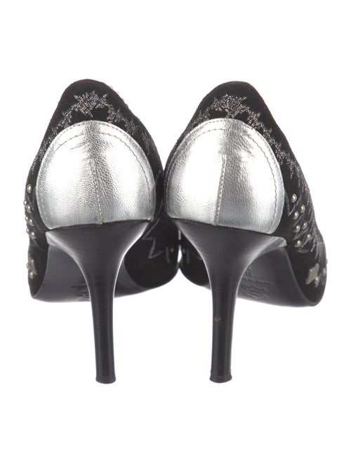 Couture Donald J Pliner Suede Patterned Pumps