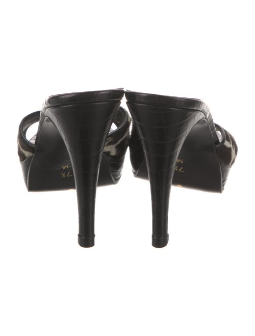 Couture Donald J Pliner Leather Animal Print Slides