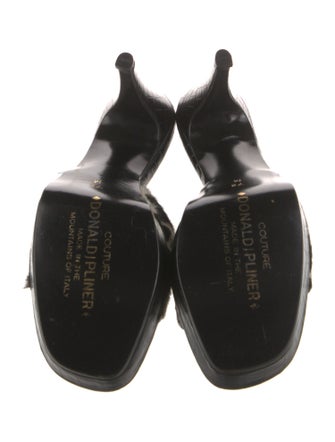 Couture Donald J Pliner Leather Animal Print Slides
