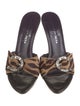 Couture Donald J Pliner Leather Floral Print Slides