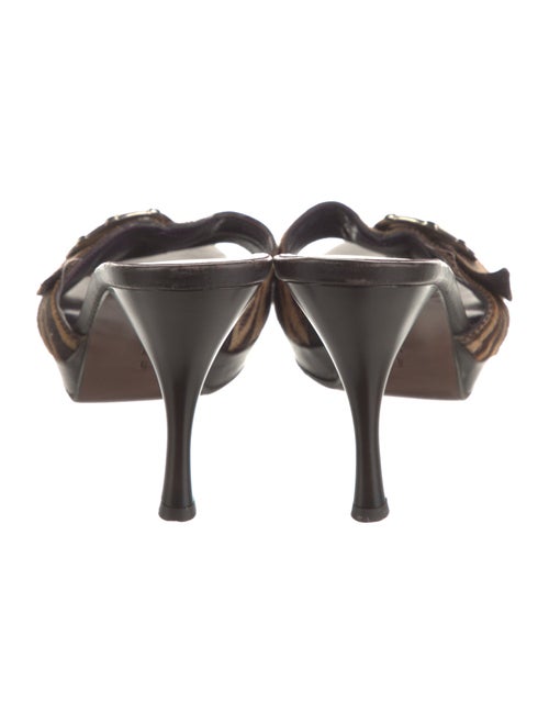 Couture Donald J Pliner Leather Floral Print Slides