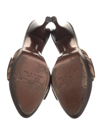 Couture Donald J Pliner Leather Floral Print Slides