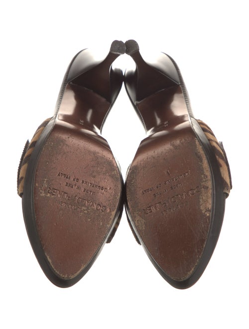 Couture Donald J Pliner Leather Floral Print Slides