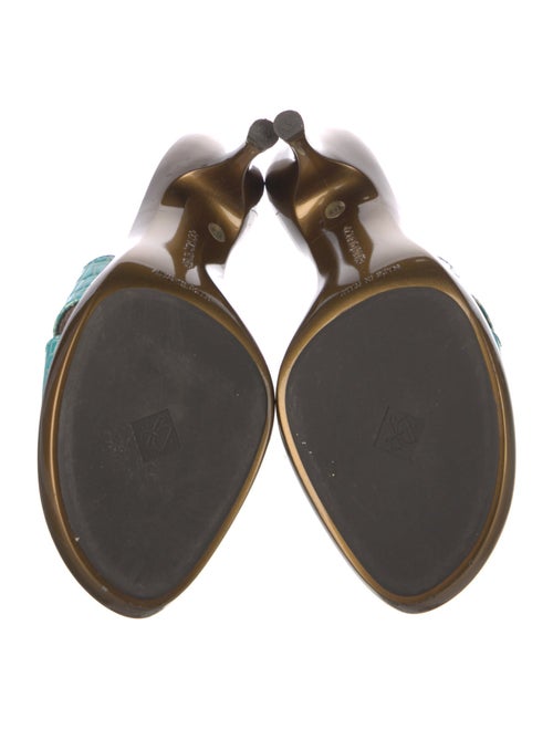 Couture Donald J Pliner Embossed Leather Printed Slides