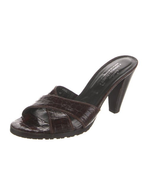 Couture Donald J Pliner Leather Printed Slides