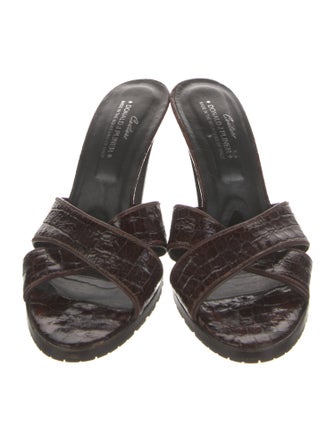 Couture Donald J Pliner Leather Printed Slides