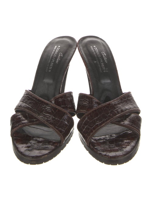 Couture Donald J Pliner Leather Printed Slides