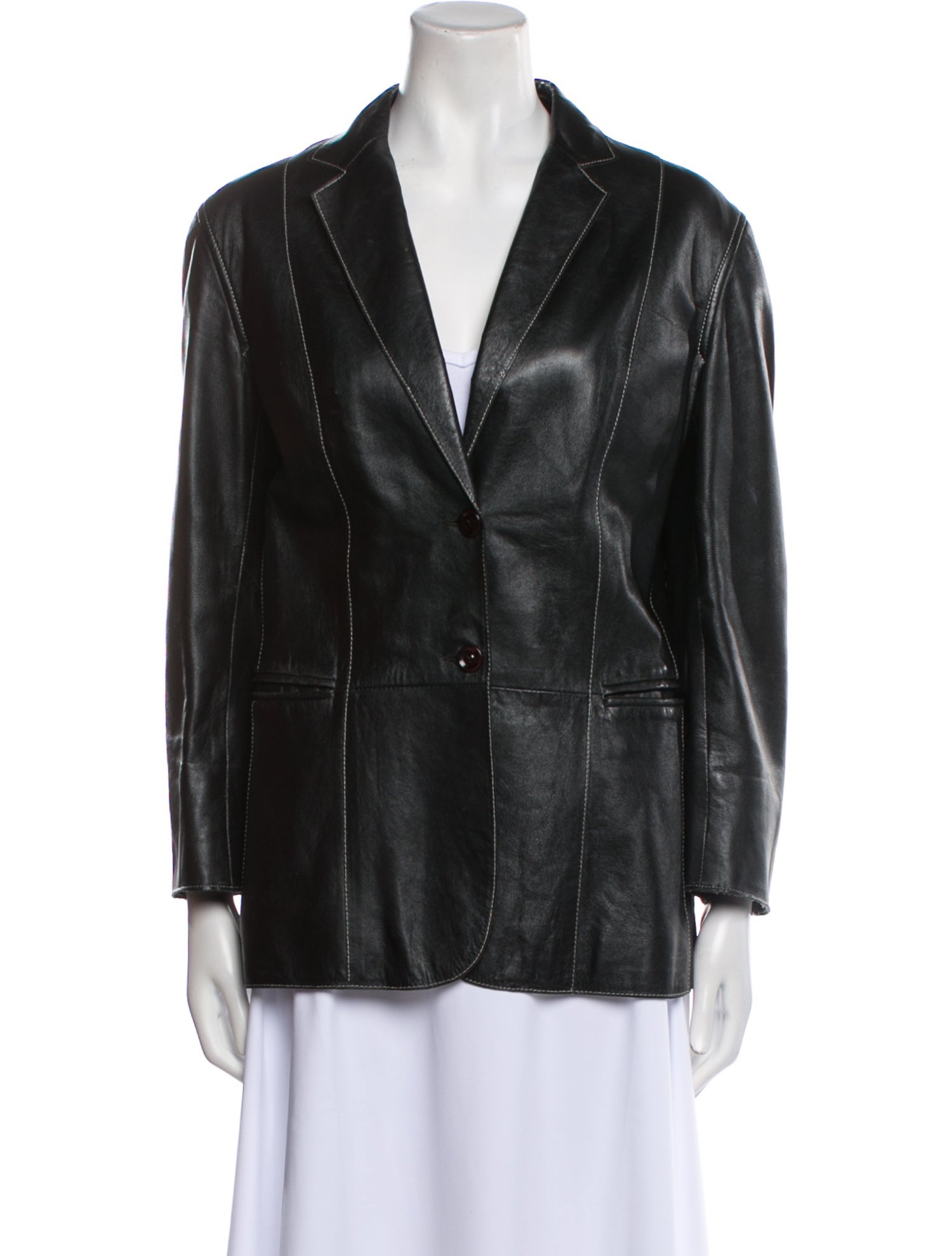 Couture Donald J Pliner Leather Blazer