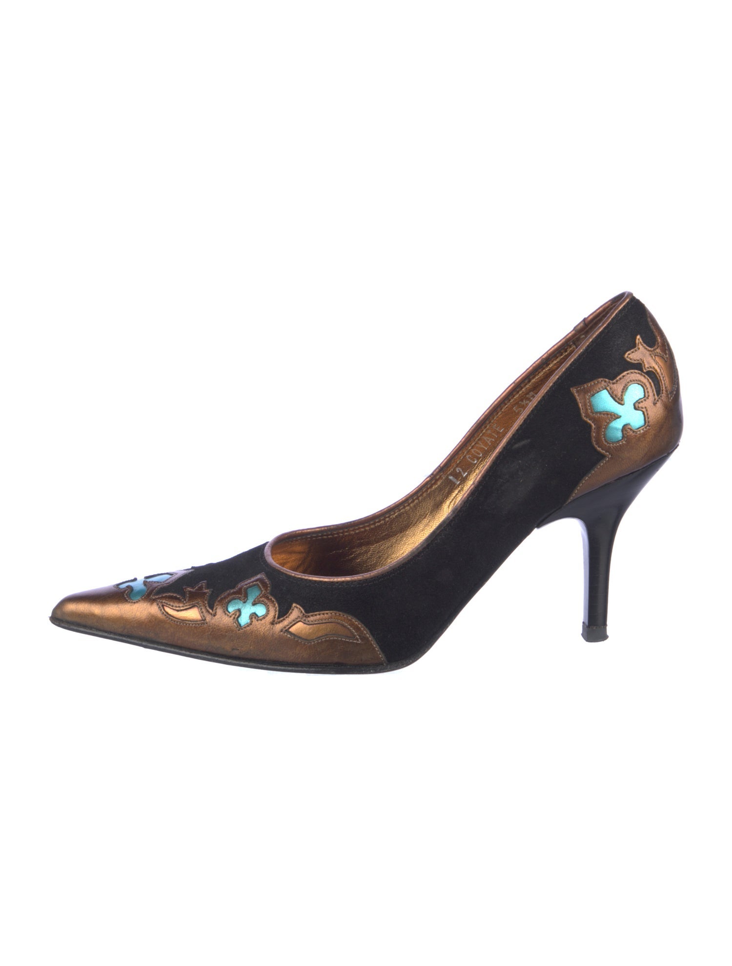 Couture Donald J Pliner Suede Printed D'Orsay Pumps