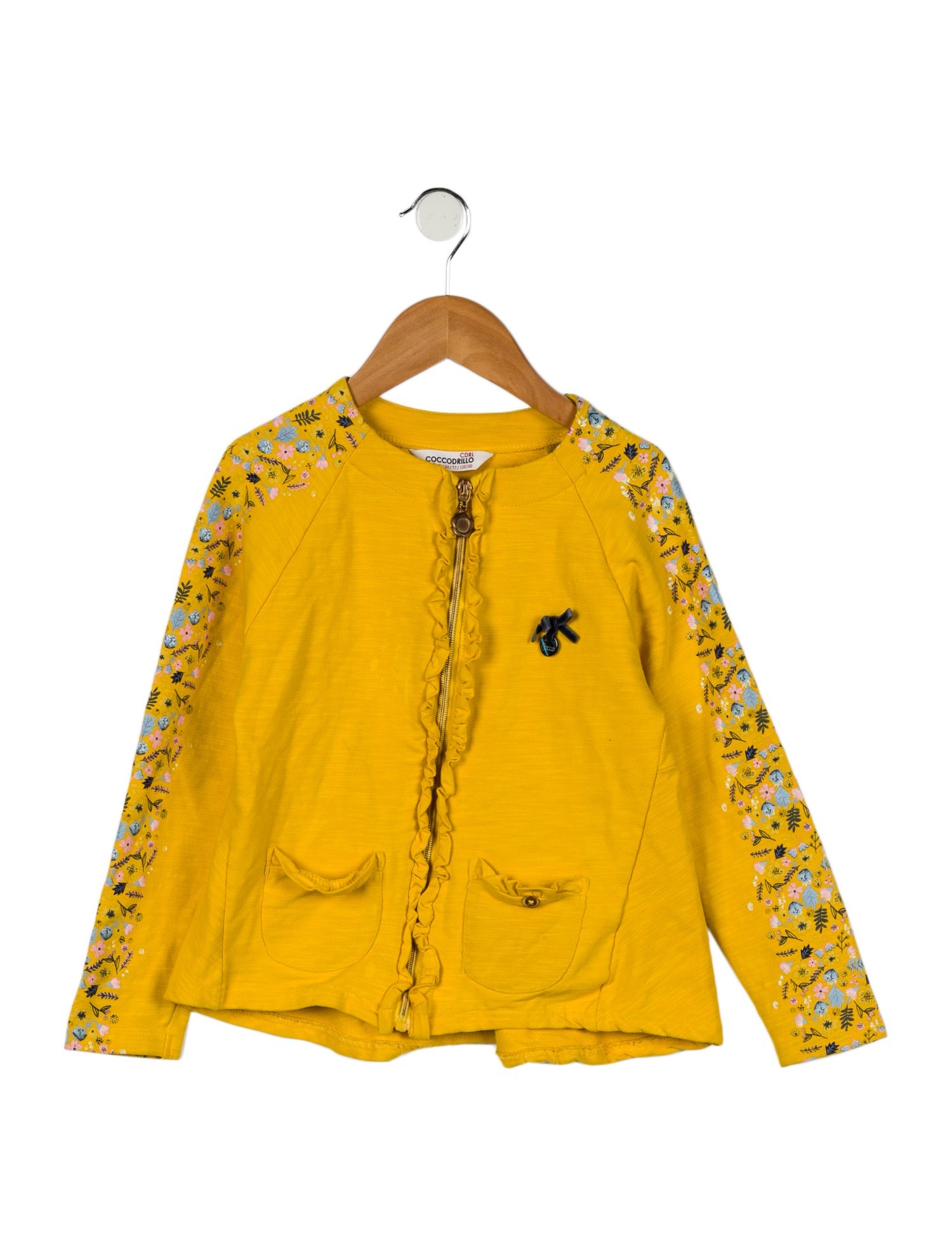 Coccodrillo Girls' Printed Long Sleeve Zip Sweatshirt