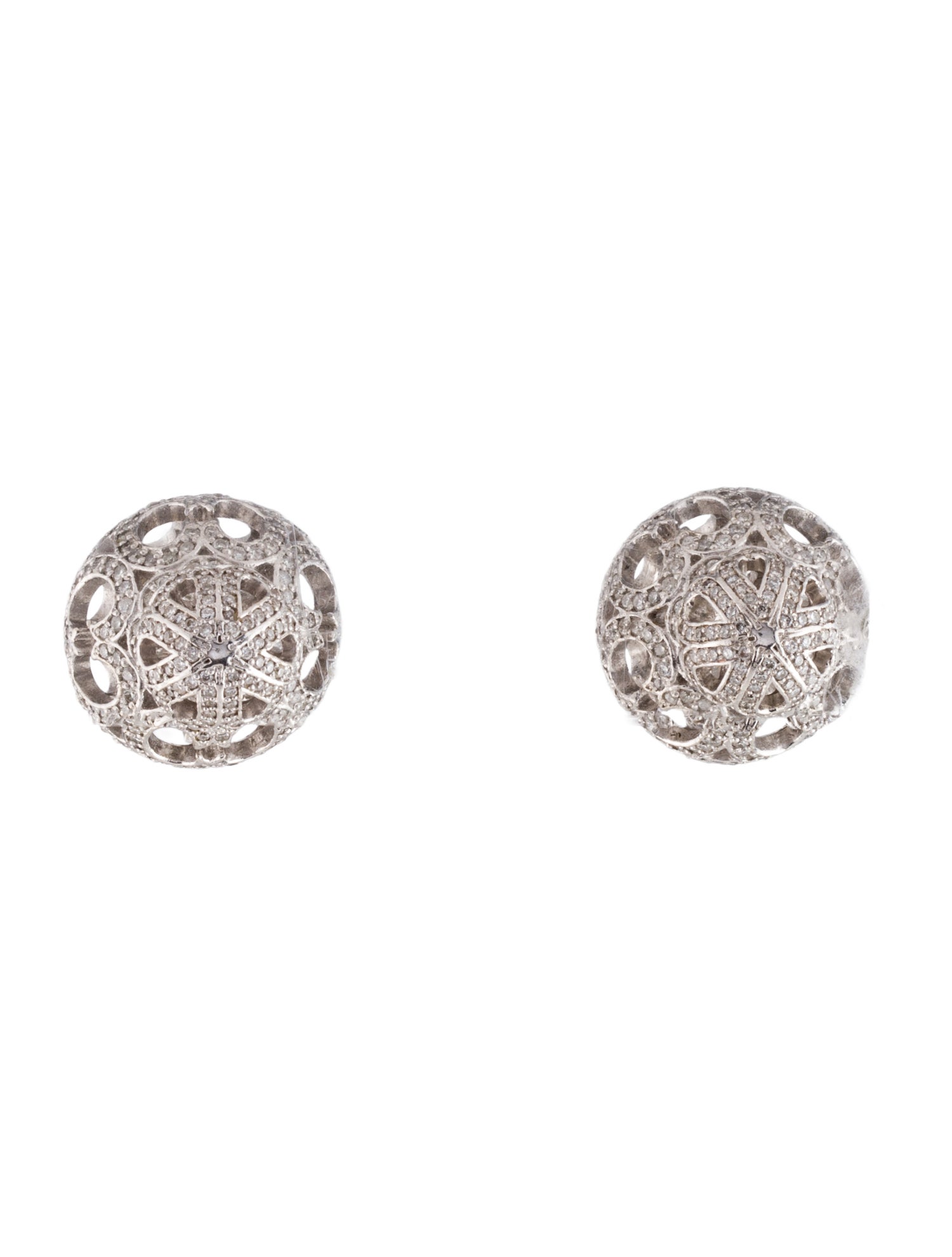 Colette 18K 1.75ctw Diamond Ball Stud Earrings