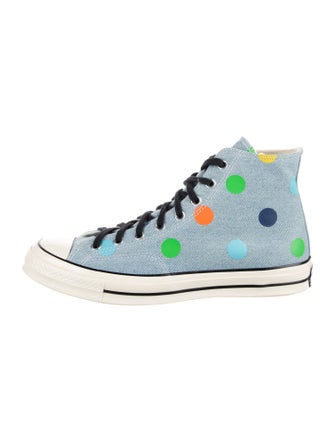 Converse x GOLF le FLEUR Denim Polka Dot Print Sneakers