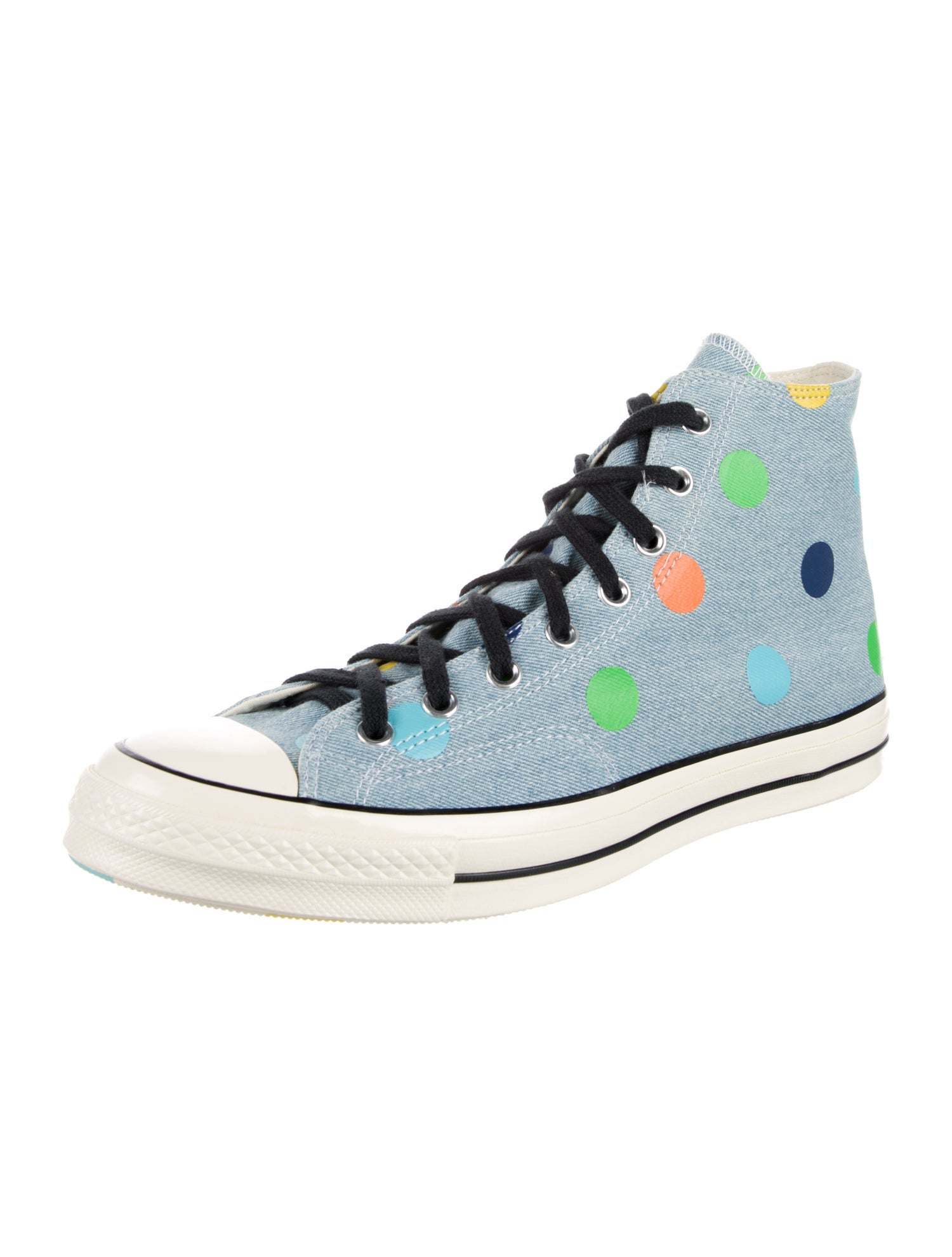 Converse x GOLF le FLEUR Denim Polka Dot Print Sneakers