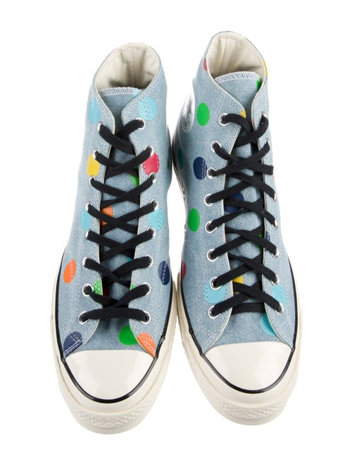 Converse x GOLF le FLEUR Denim Polka Dot Print Sneakers