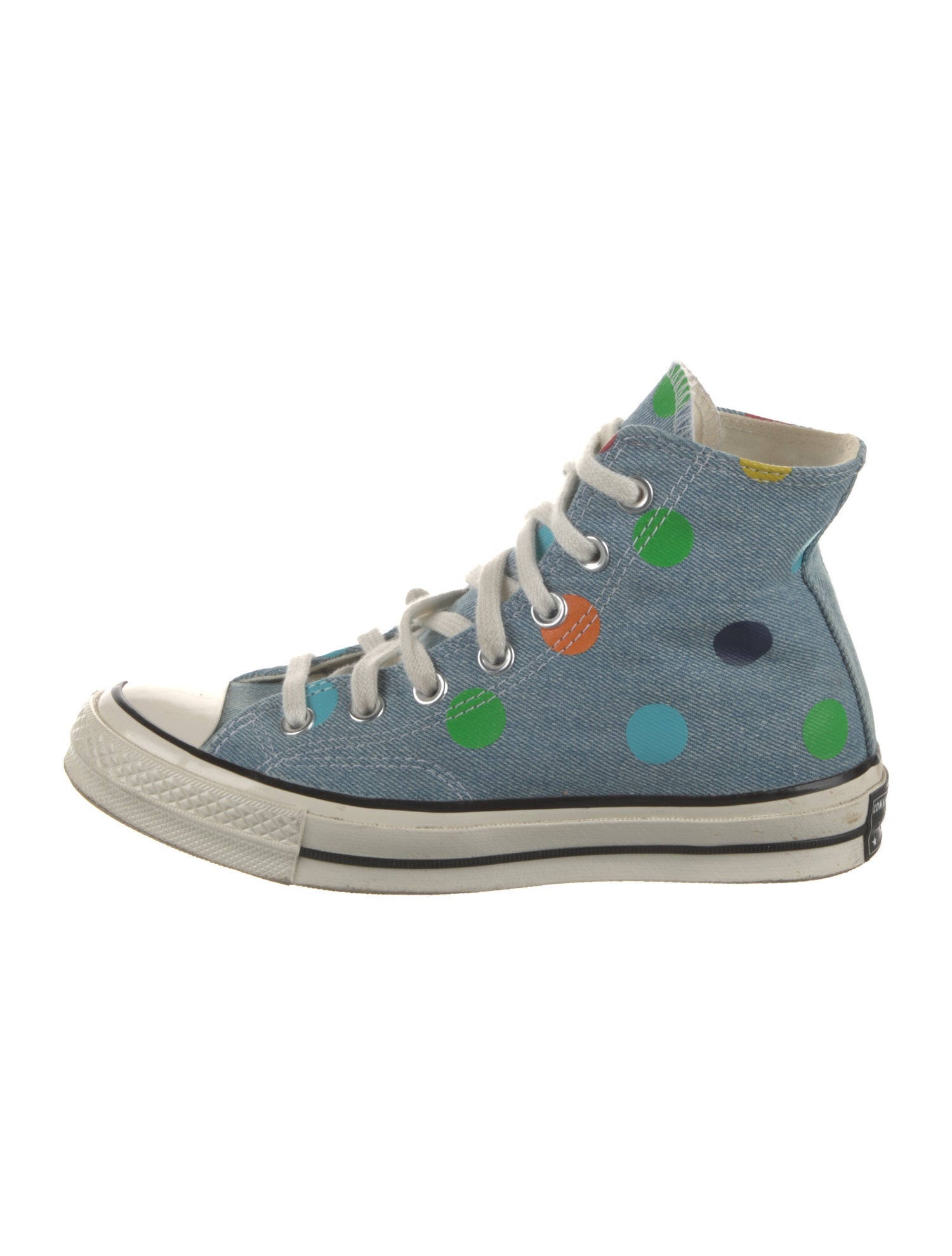Converse x GOLF le FLEUR Denim Polka Dot Print Sneakers