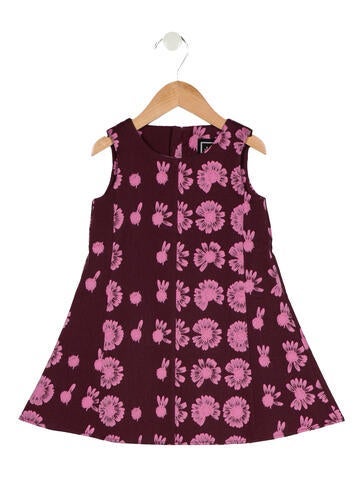 Jonathan Cohen Sizes 2-6 TRR x Pink Jacquard Panel Dress 4